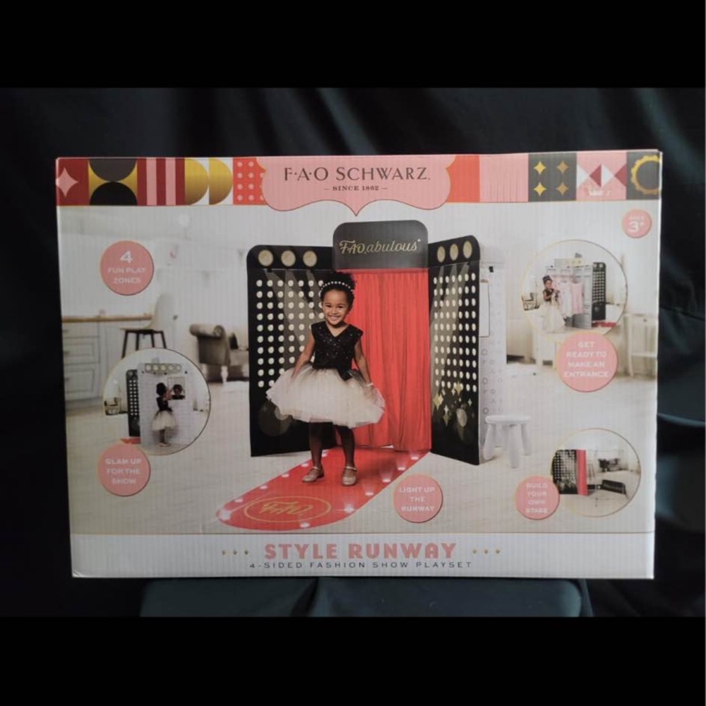 FAO Schwarz Fashion Show Playset with Red and Black Accents